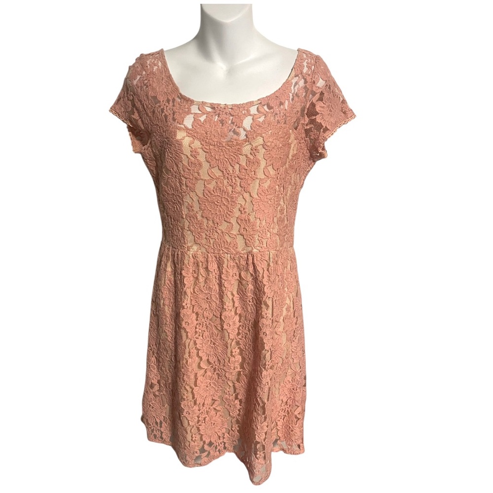 American Eagle Pink Floral Lace Dress Women's Size 8 Coquette Romance